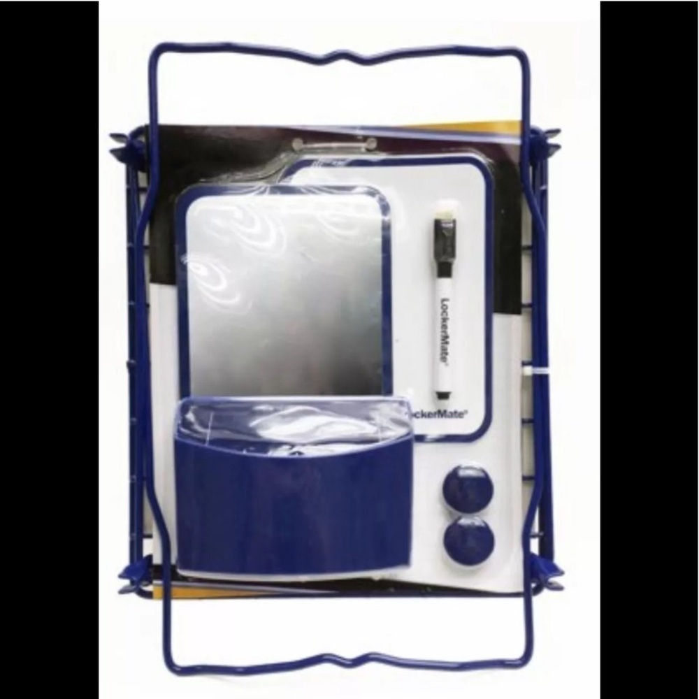 Lockermate Locker Kit, Navy Blue Mirror Shelf +++